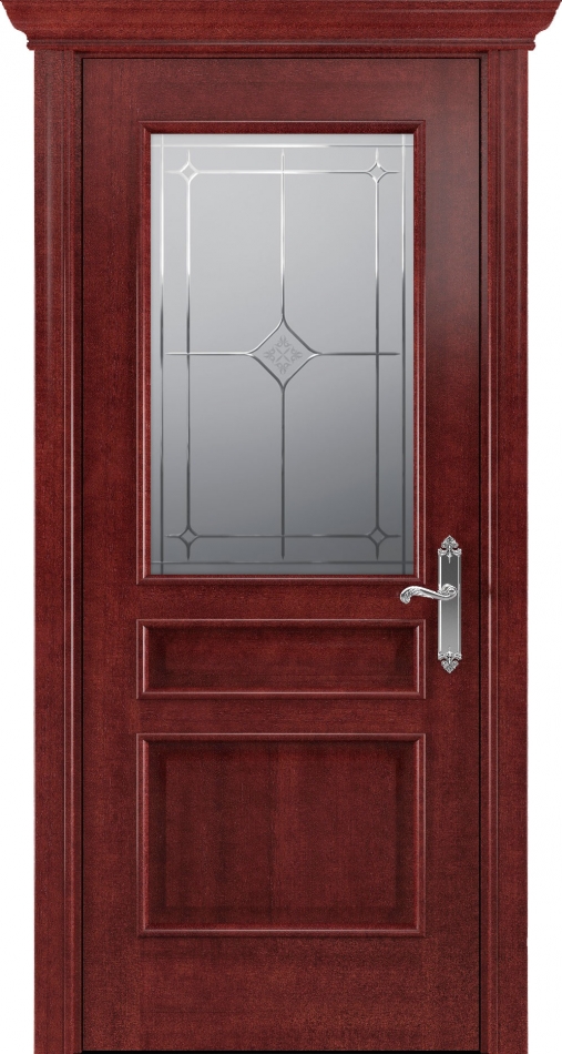 межкомнатные двери  Рада Палермо исполнение 3 вариант 1 гравировка красное дерево