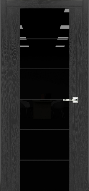 межкомнатные двери  Рада Marco ДО исполнение 2 вариант 10 гравировка эмаль серая