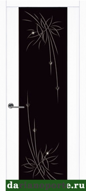 межкомнатные двери  Дариано Рондо 3 гравировка Феерия-1 белый глянец