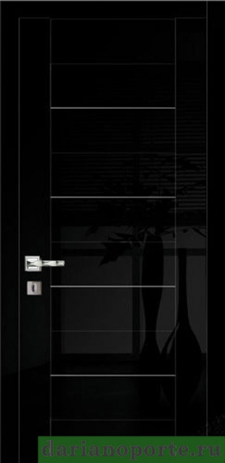 межкомнатные двери  Дариано Шотти-2 сом чёрный глянец