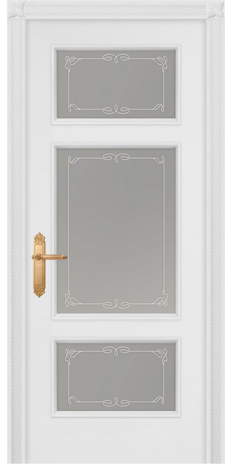 межкомнатные двери  Дариано Элегант-В 3 контур Муза эмаль белая