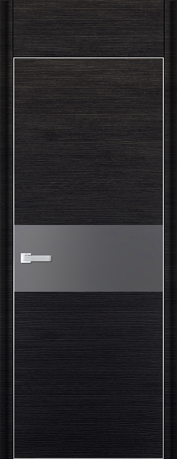 межкомнатные двери  Profil Doors 4D серебряное чёрный браш