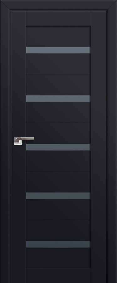 межкомнатные двери  Profil Doors 7u графит чёрный seidenmatt