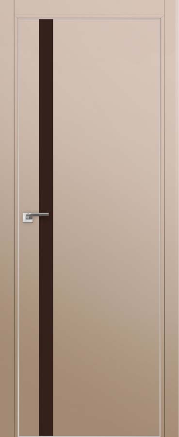 межкомнатные двери  Profil Doors 6E стекло коричневое капучино сатинат