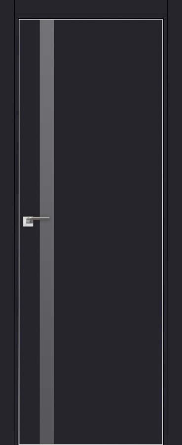 межкомнатные двери  Profil Doors 6E стекло серебряное чёрный матовый