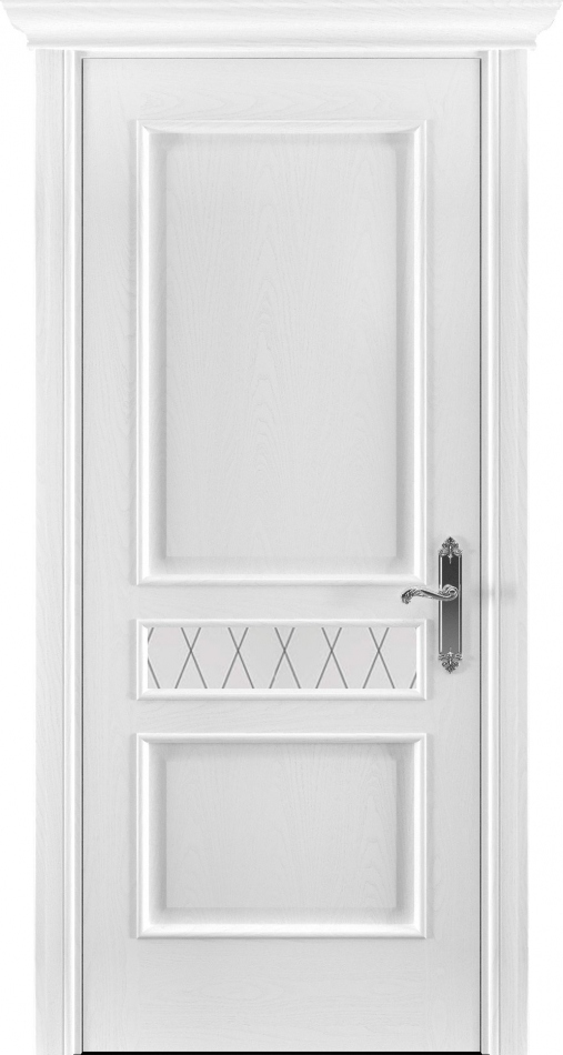межкомнатные двери  Рада Палермо исполнение 2 вариант 5 гравировка эмаль белая