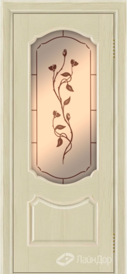 межкомнатные двери  Лайндор Богема стекло Маки