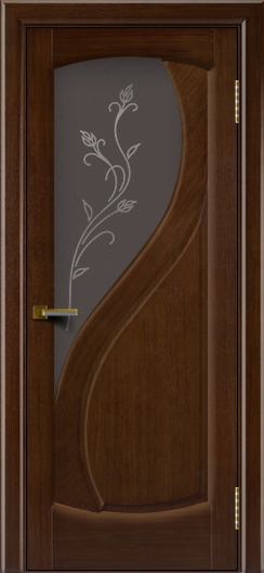 межкомнатные двери  Лайндор Новый стиль 2 со стеклом Ирис орех тон 2