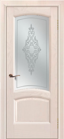 межкомнатные двери  Лайндор Анталия 2 со стеклом Айрис ясень жемчуг тон 27