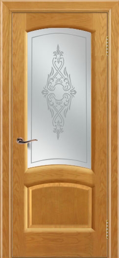 межкомнатные двери  Лайндор Анталия 2 со стеклом Айрис ясень золотистый тон 24