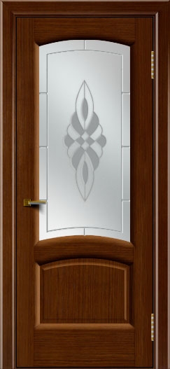 межкомнатные двери  Лайндор Анталия 2 со стеклом Византия орех тон 2
