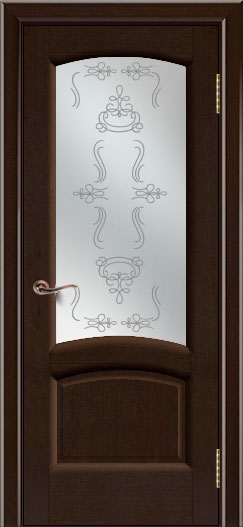 межкомнатные двери  Лайндор Анталия 2 со стеклом Пальмира венге тон 12