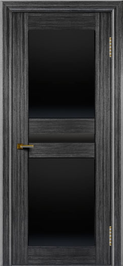 межкомнатные двери  Лайндор Кристина полное стекло Чёрное абрикос тон 22
