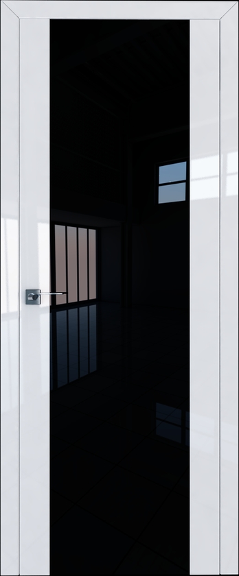 межкомнатные двери  Profil Doors 8L чёрный триплекс белый глянец