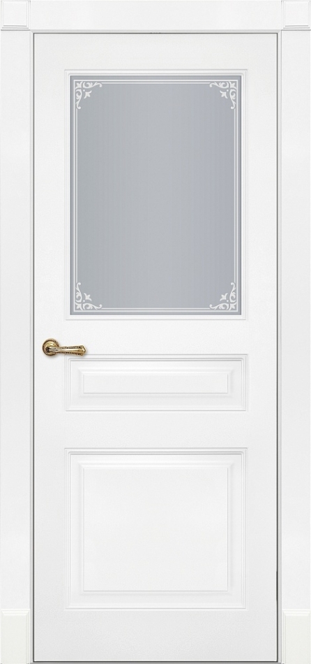 межкомнатные двери  Фрамир Rimini 3 со стеклом в эмали по шпону