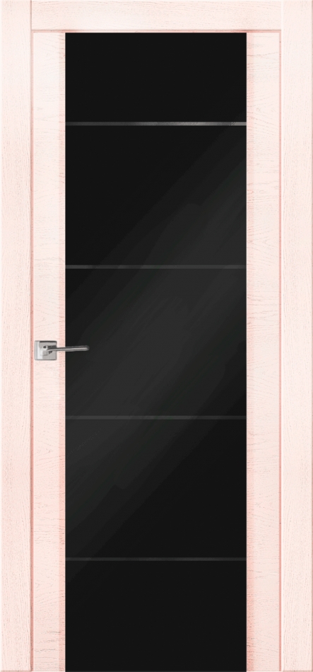 межкомнатные двери  La Porte Modern 100.3 Line 1 триплекс чёрный ясень карамель