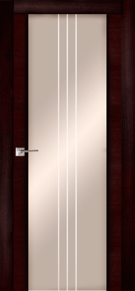 межкомнатные двери  La Porte Modern 100.3 Line 2 триплекс бронза браун