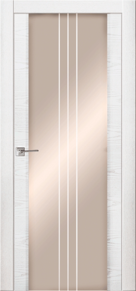 межкомнатные двери  La Porte Modern 100.3 Line 2 триплекс бронза ясень бланко
