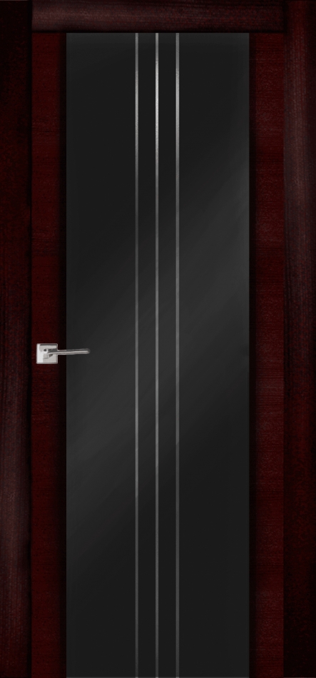 межкомнатные двери  La Porte Modern 100.3 Line 2 триплекс чёрный браун