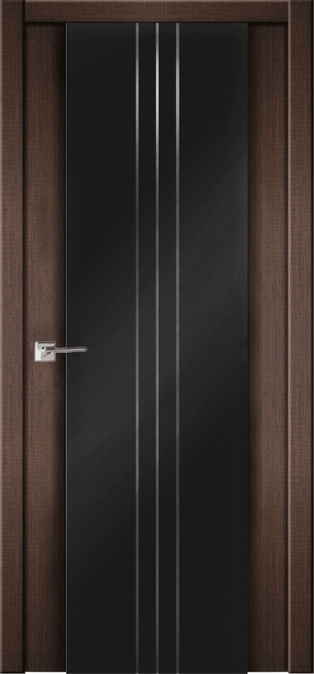 межкомнатные двери  La Porte Modern 100.3 Line 2 триплекс чёрный бренди