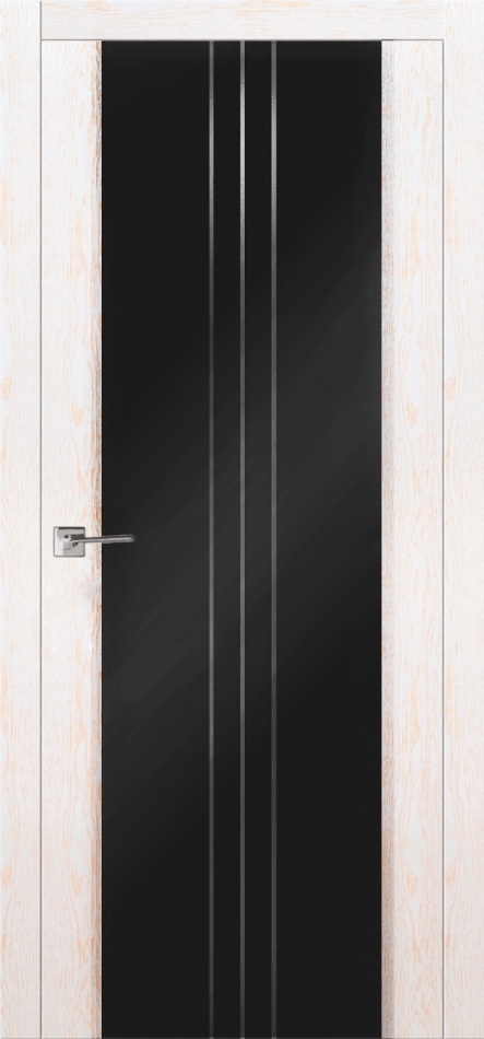 межкомнатные двери  La Porte Modern 100.3 Line 2 триплекс чёрный милк