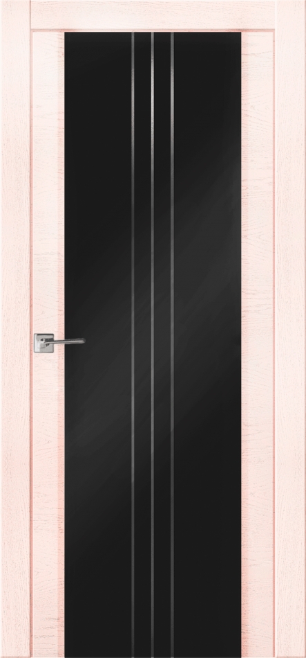 межкомнатные двери  La Porte Modern 100.3 Line 2 триплекс чёрный ясень карамель