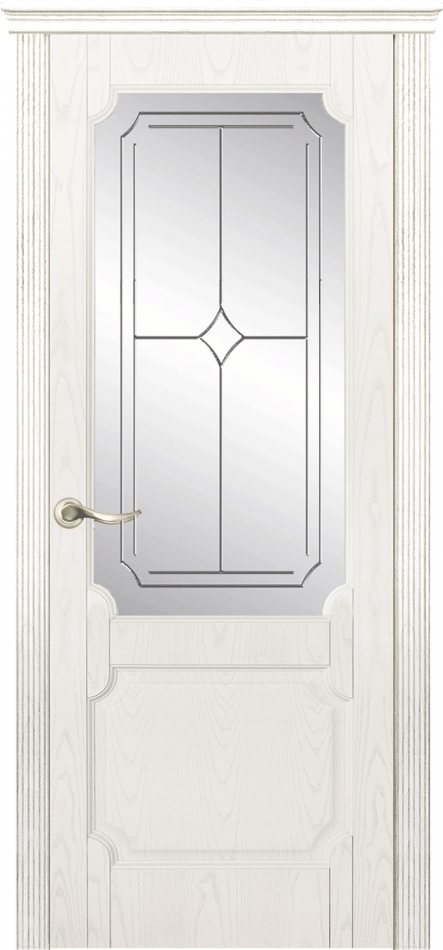 межкомнатные двери  La Porte New Classic 200.3 гравировка Падуя ясень бланко