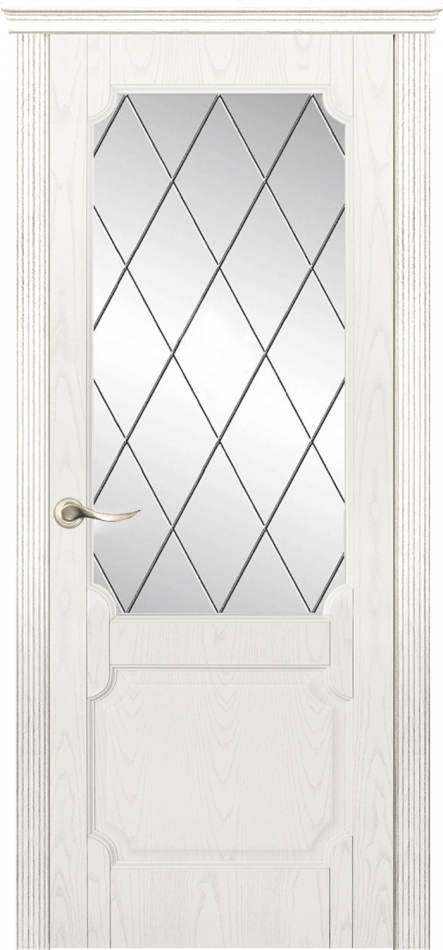 межкомнатные двери  La Porte New Classic 200.3 гравировка Ромб ясень бланко