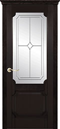 	межкомнатные двери 	La Porte New Classic 200.3 гравировка Падуя браун