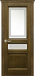 	межкомнатные двери 	La Porte New Classic 200.2 гравировка Квадро коньяк