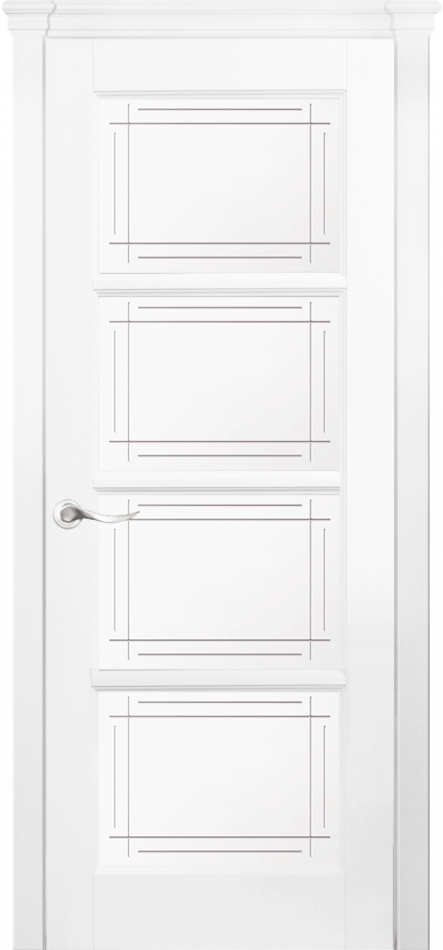 межкомнатные двери  La Porte New Classic 200.5 гравировка Симпл эмаль белая