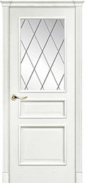 	межкомнатные двери 	La Porte Classic 300.1 гравировка Ромб ясень бланко