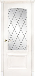 	межкомнатные двери 	La Porte Classic 300.2 гравировка Ромб ясень бланко