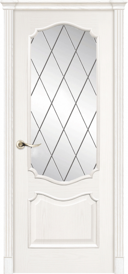 межкомнатные двери  La Porte Classic 300.4 гравировка Ромб ясень бланко