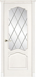 	межкомнатные двери 	La Porte Classic 300.5 гравировка Ромб ясень бланко
