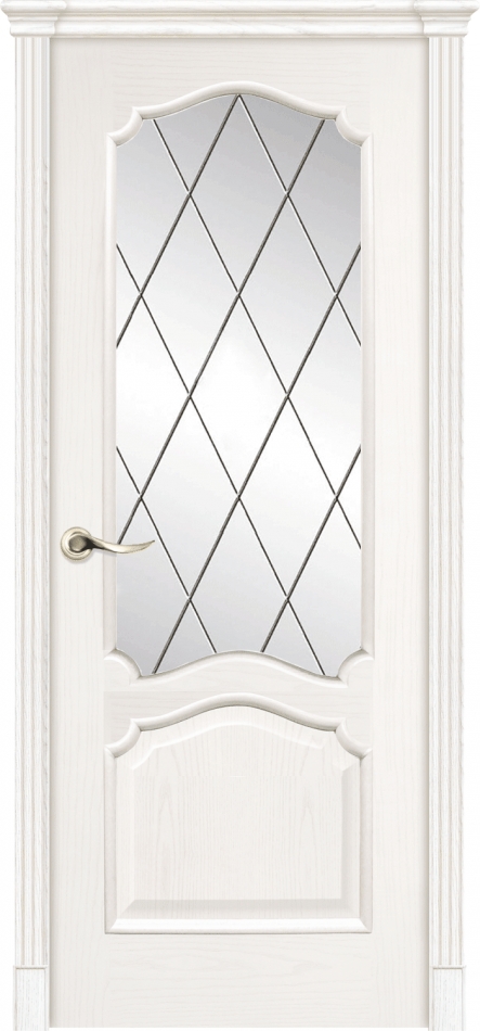 межкомнатные двери  La Porte Classic 300.5 гравировка Ромб ясень бланко