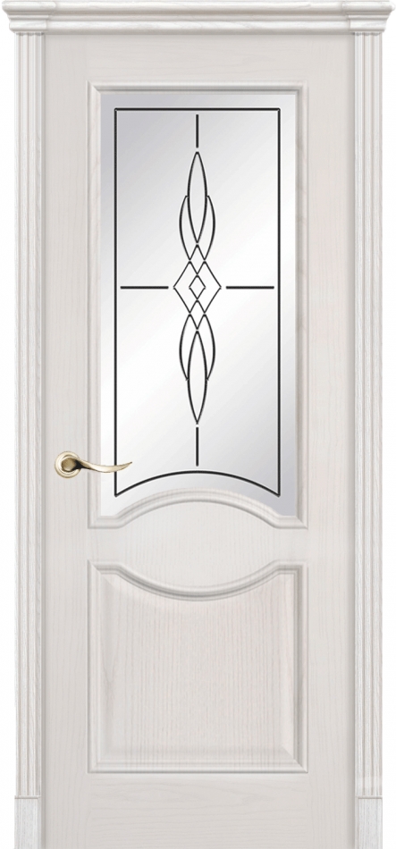 межкомнатные двери  La Porte Classic 300.7 гравировка Лувр ясень бланко