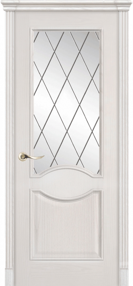 межкомнатные двери  La Porte Classic 300.7 гравировка Ромб ясень бланко