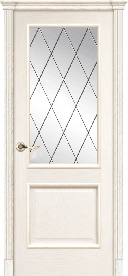 межкомнатные двери  La Porte Classic 300.3 гравировка Ромб ясень карамель