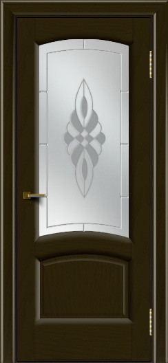 межкомнатные двери  Лайндор Анталия 2 со стеклом Византия ясень шервуд тон 35