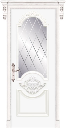 межкомнатные двери  Дариано Эллада гравировка Англия эмаль белая