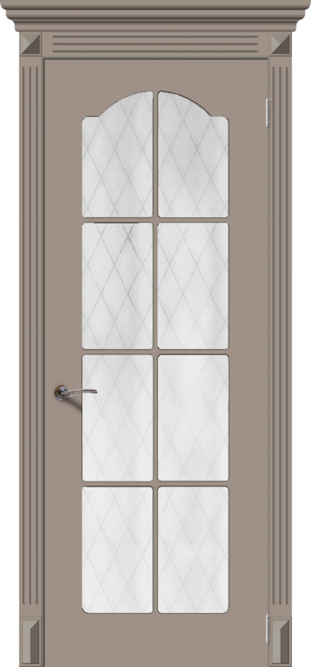 межкомнатные двери  La Porte CL003S8 стекло Кристалл эмаль мокко
