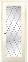 	межкомнатные двери 	La Porte New Classic 200.6 гравировка Ромб ясень карамель