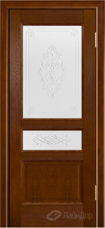 межкомнатные двери  Лайндор Калина-К стекло Дамаск прозрачная наливка