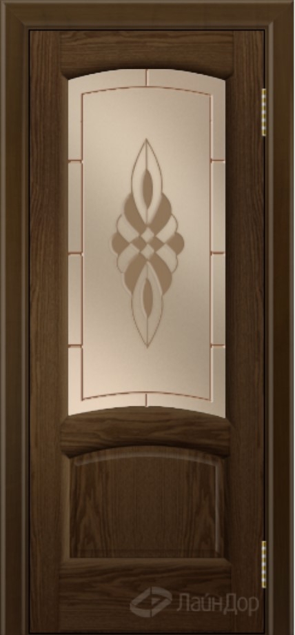межкомнатные двери  Лайндор Анталия 2 стекло Византия бронза