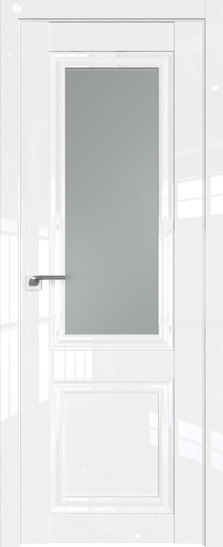 межкомнатные двери  Profil Doors 123L стекло белый глянец