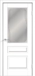 	межкомнатные двери 	Velldoris Villa 3V стекло Грани эмалит белый