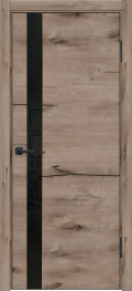 	межкомнатные двери 	Luxor ЛУ-45 чёрное стекло дуб пацифик