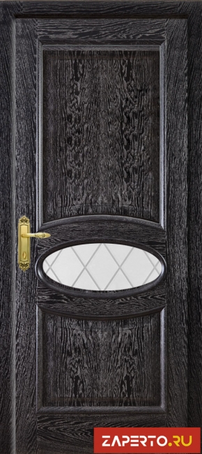 межкомнатные двери  Блок-Мастер Арго ПО3 гравировка Люкс дуб чёрный патина серебро