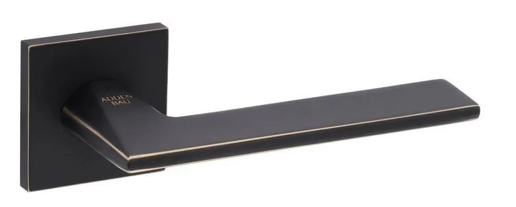 дверные ручки  Adden Bau BINARY Q572 чёрная/золото RIM